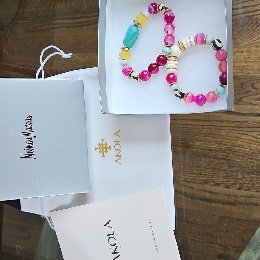 Pair of New Akola stretch bracelets